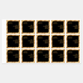 étiquette de produit étanche - noir et or (Feuille)