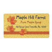 Étiquette de produit Étiquette de sirop d'érable (Devant)
