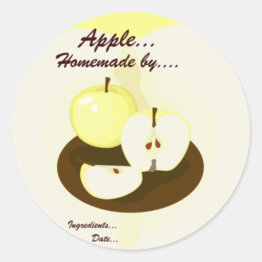 Étiquette de produit fait maison Pommes Dorées (Devant)