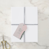 Étiquette de produit faite main abstraite rose et (Avec de la ficelle)