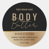 Étiquette de produit Faux Gold Body Butter personn (Devant)
