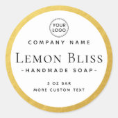 Étiquette de produit Faux or frontière (Devant)