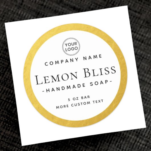 Étiquette de produit Faux or frontière