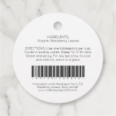 étiquette de produit fermier personnalisée pour le (Dos)