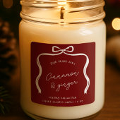 Étiquette de produit Festif de Noël Bow Rouge & Bl