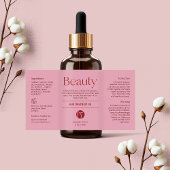 Étiquette de produit Flacon de Beauté Rose Blush