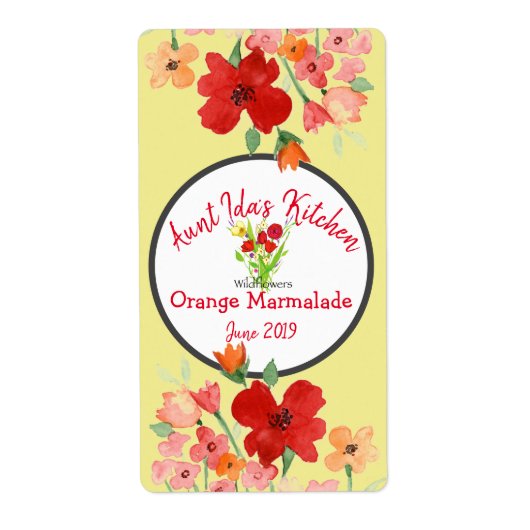 Étiquette de produit floral (Devant)