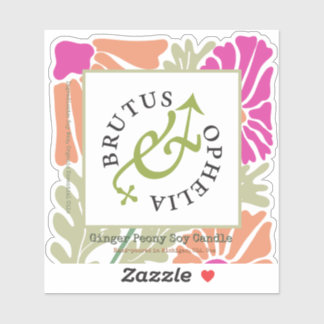 Étiquette de produit floral en vinyle sur mesure a
