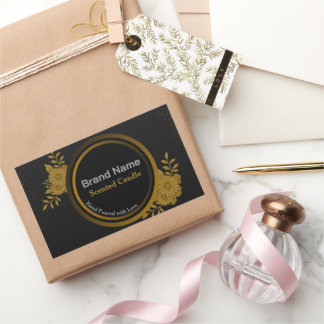 Étiquette de produit florale personnalisée en luxe