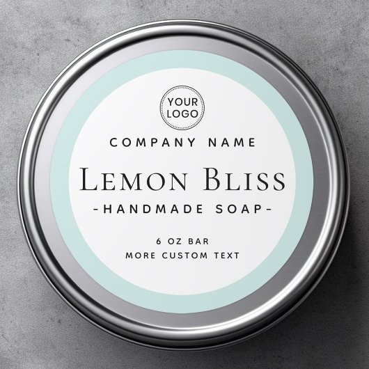 Étiquette de produit frontalier bleu marine modern