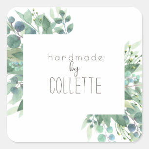 Étiquette de produit frontalier Eucalyptus rustiqu