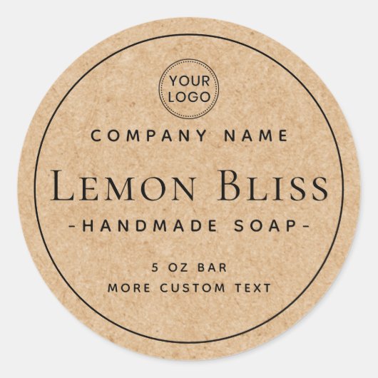 Étiquette de produit frontalier Kraft (Devant)