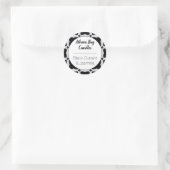 Étiquette de produit géométrique noir et blanc (Sac)