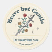 Étiquette de produit Grande Rose Épée Courageuse M (Devant)