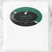 Étiquette de produit Hunter Green Black Wavy Silve (Sac)