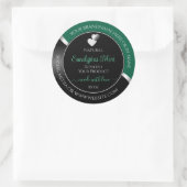 Étiquette de produit Hunter Green Black Wavy Silve (Sac)