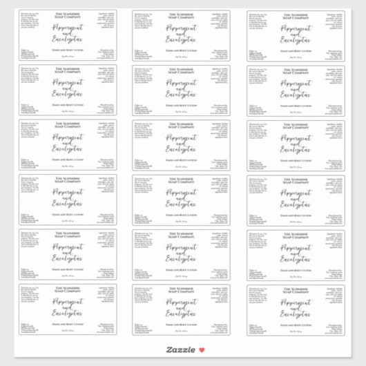 Étiquette de produit imperméable blanc ou transpar (Feuille)