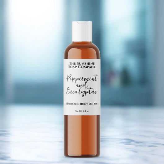 Étiquette de produit imperméable blanc ou transpar