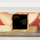 étiquette de produit imperméable - noir et or (Apposé)