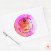 Étiquette de produit incendie rose (Enveloppe)