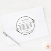 Étiquette de produit Ingrédients Couronne de feuil (Enveloppe)