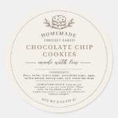Étiquette de Produit Ingrédients de Biscuit (Devant)