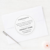Étiquette de produit ingrédients Professionnel (Enveloppe)