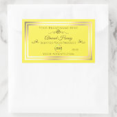 Étiquette de produit Jaune brillant Gold Frame ave (Sac)