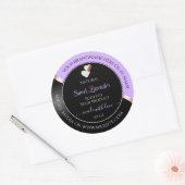 Étiquette de produit Lavender Black Wavy Rose Gold (Enveloppe)