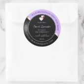 Étiquette de produit Lavender Black Wavy Rose Gold (Sac)