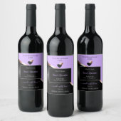 Étiquette de produit Lavender Black Wavy Rose Gold (Bouteilles)