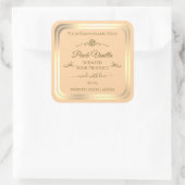 Étiquette de produit Light Peach Gold Frame Rose V (Sac)