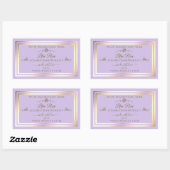 Étiquette de produit Lilac Subtil Gold Frame Rose (Feuille)