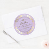 Étiquette de produit Lilac Subtil Gold Frame Rose (Enveloppe)
