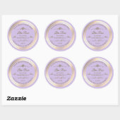 Étiquette de produit Lilac Subtil Gold Frame Rose (Feuille)