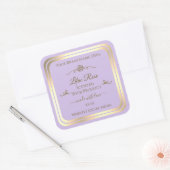 Étiquette de produit Lilac Subtil Gold Frame Rose (Enveloppe)