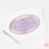 Étiquette de produit Lilac Subtil Gold Frame Rose  (Enveloppe)