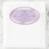 Étiquette de produit Lilac Subtil Gold Frame Rose  (Sac)