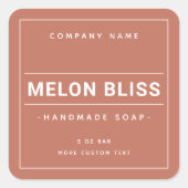 Étiquette de produit marron en terre cuite minimal (Devant)