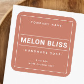 Étiquette de produit marron en terre cuite minimal