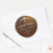 Étiquette de produit Marron Noisette Monogramme Ca (Enveloppe)