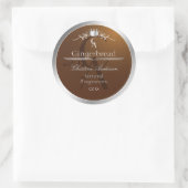 Étiquette de produit Marron Noisette Monogramme Ca (Sac)