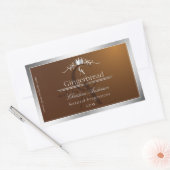Étiquette de produit Marron Noisette Monogramme Ca (Enveloppe)