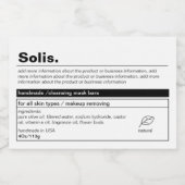 Étiquette de produit minimal (Étiquettes simples)