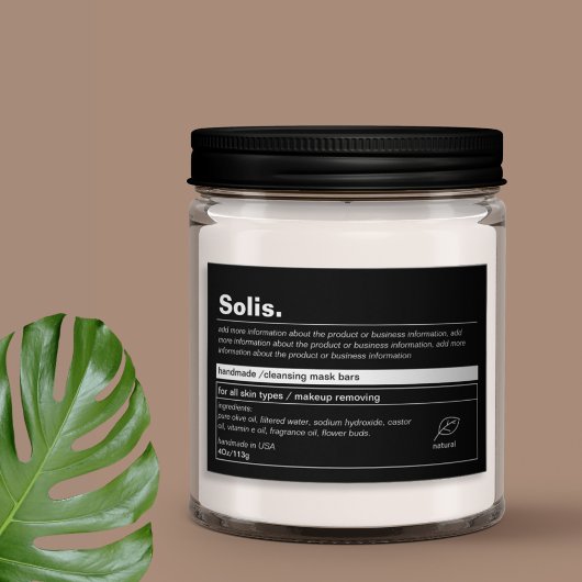 Étiquette de produit minimal