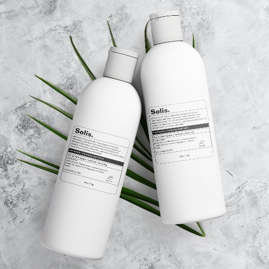 Étiquette de produit minimal