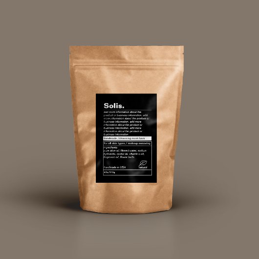 Étiquette de produit minimal