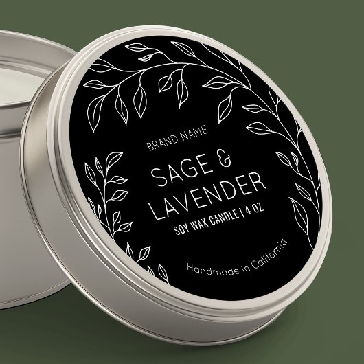 Étiquette de produit minimal moderne Botanique Noi