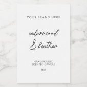 Étiquette de produit minimal moderne pour bougie (Étiquettes simples)