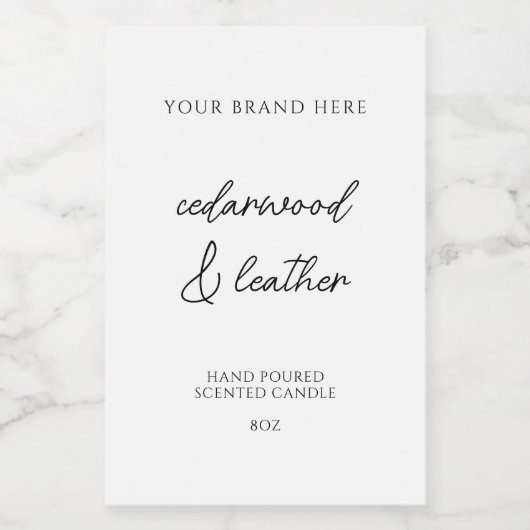 Étiquette de produit minimal moderne pour bougie (Étiquettes simples)